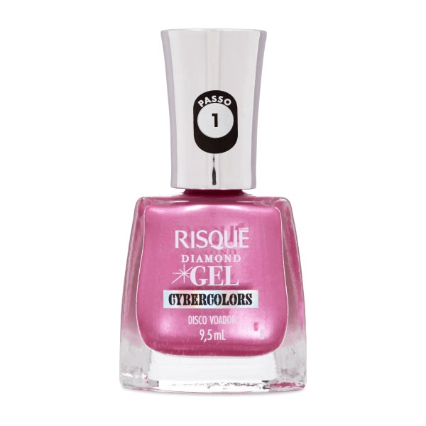 Esmalte Risqué Top Coat Diamond Gel Disco Voador 9,5ml